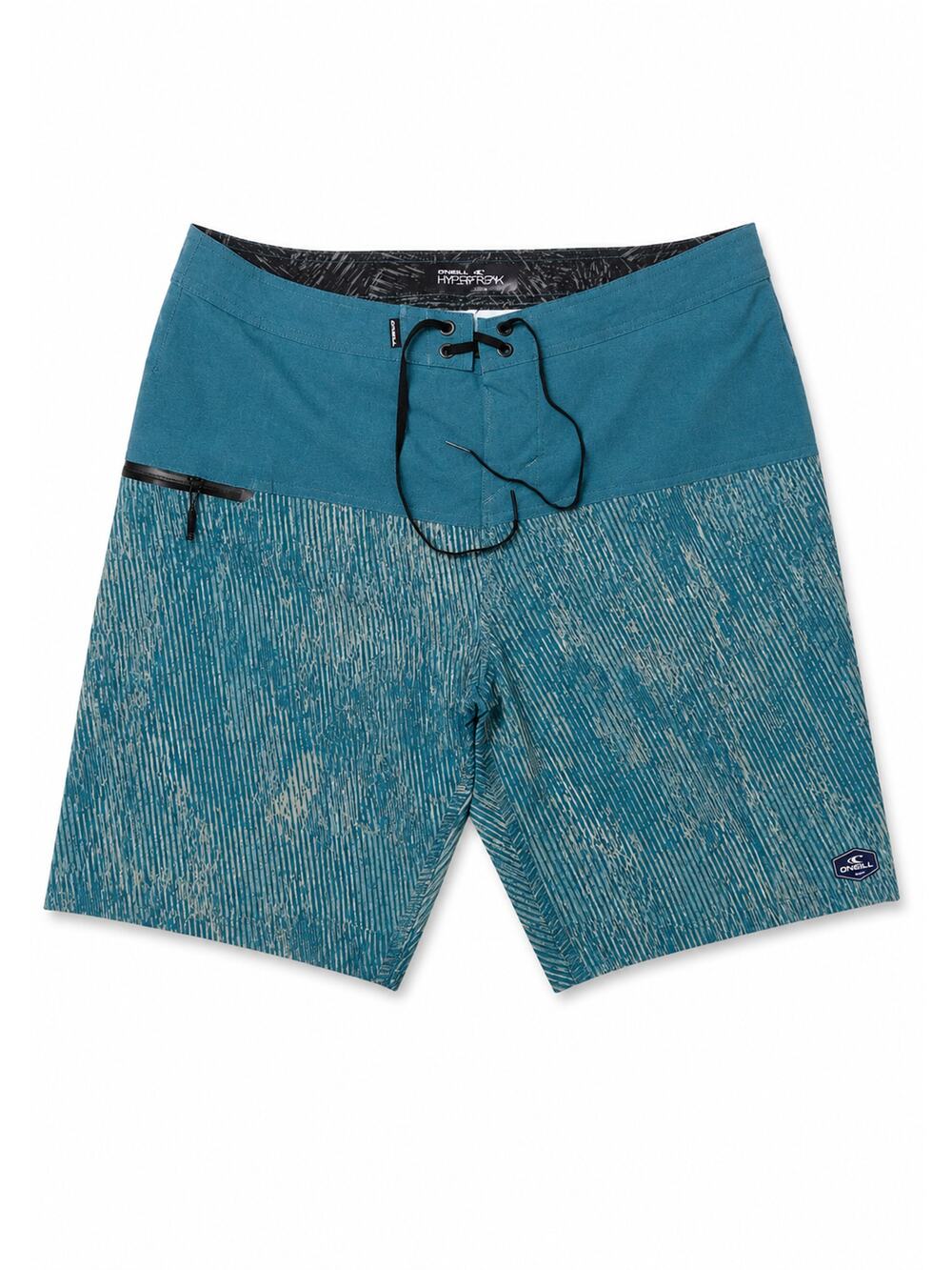 O'Neill Hyperfreak Boardshorts Men Sz 32 Teal Colorblock Print Surf Stretch